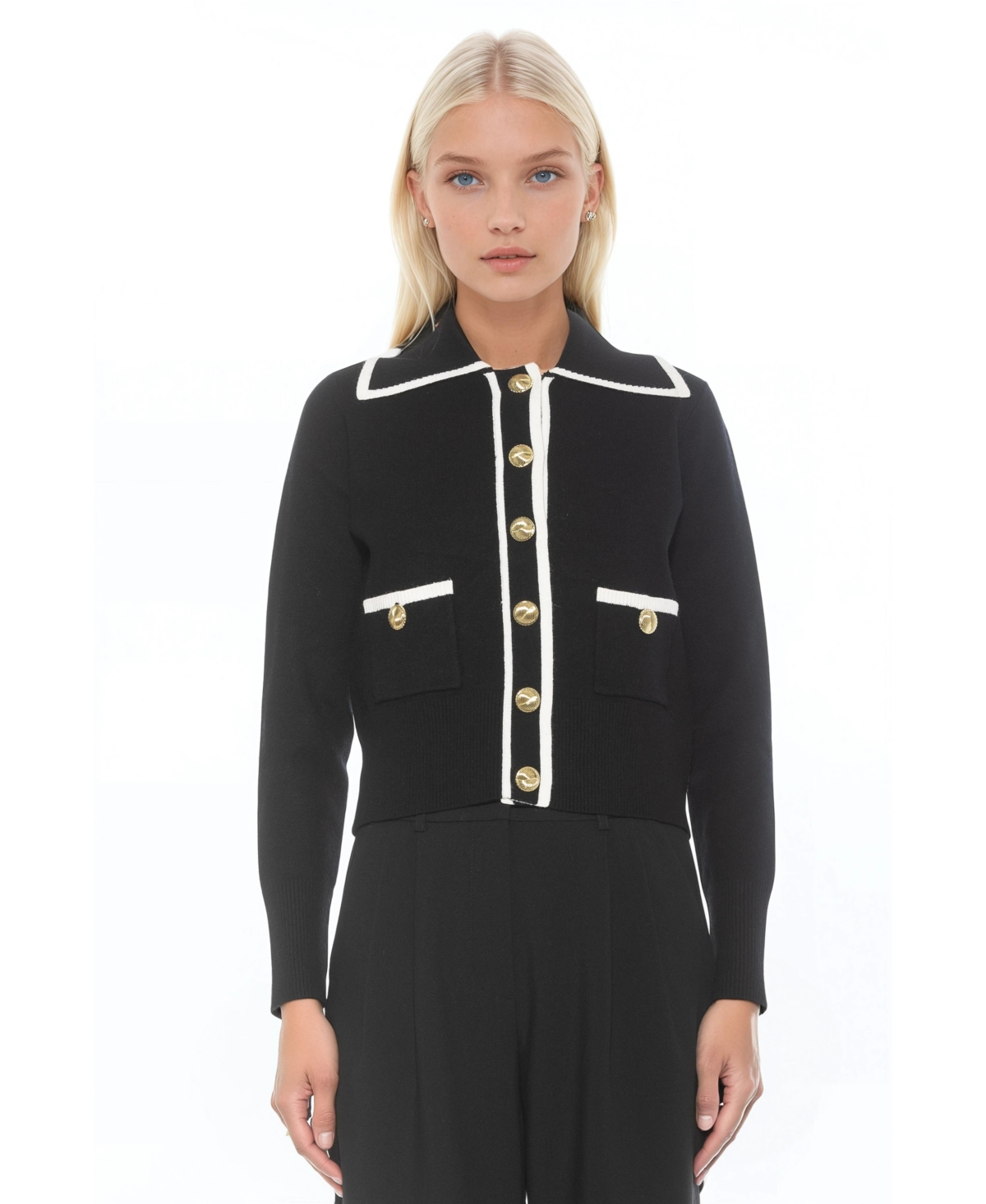 Alexia Admor Women's Mari Long Sleeve Sweater Jacket