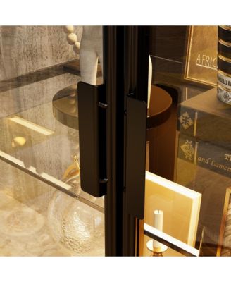 55'' W Sideboard With Glass Doors And Led Lights