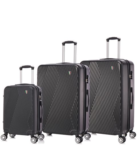 Чемоданы Tucci Italy Colpi 3-Pc. Hardside Luggage Set, цвет: Чёрный