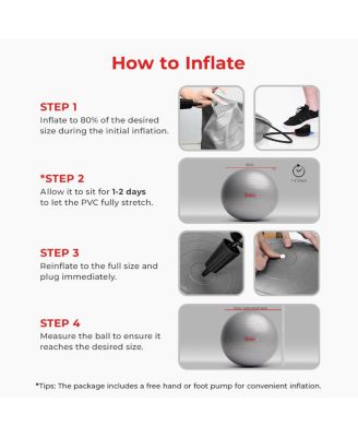 Premium Yoga Ball Extra Small 45CM Anti-Burst Exercise Ball with Pump