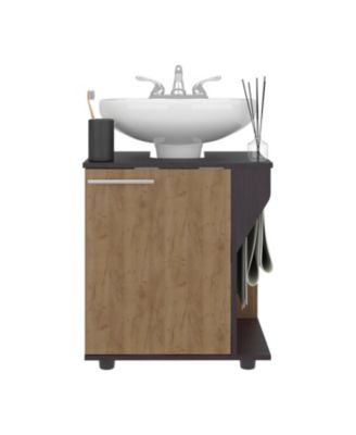 Gila Bend Under Sink Storage Cabinet, Compact Design, with Two Shelves for Organizing Bathroom Items