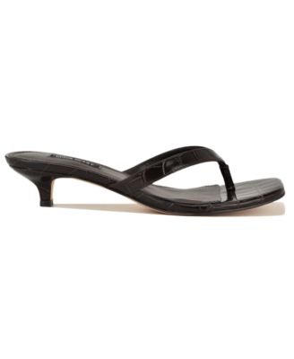 Women's Cassa Thong Low Kitten Heel Dress Sandals