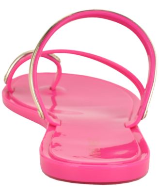 Women's Seashell Ornamented Toe Ring Flat Sandals