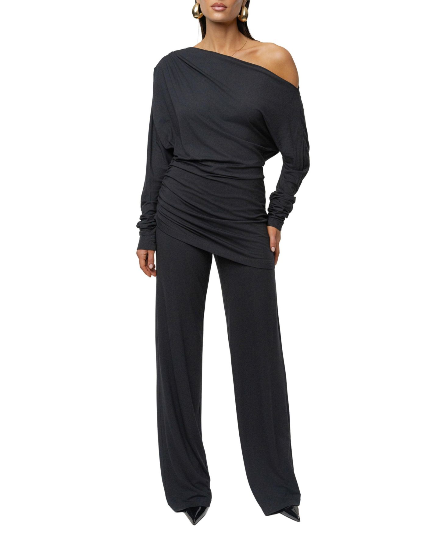 Женский комплект JLUXLABEL Winter Soiree Pant Set, цвет: Чёрный — фото 6