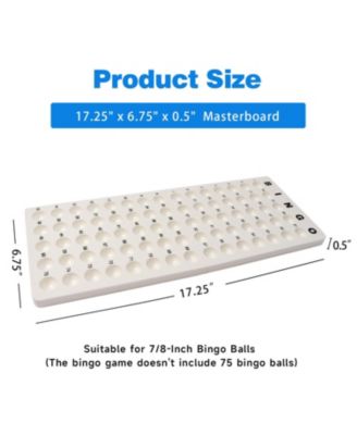 Bingo Master Board for 7/8" Bingo Balls, Plastic Bingo Calling Board for Bingo Game