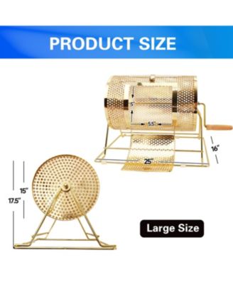 Raffle Drum,X-Large Brass Raffle Ticket Spinning Cage, Holds 15,000 Tickets or 500 Ping Pong Balls