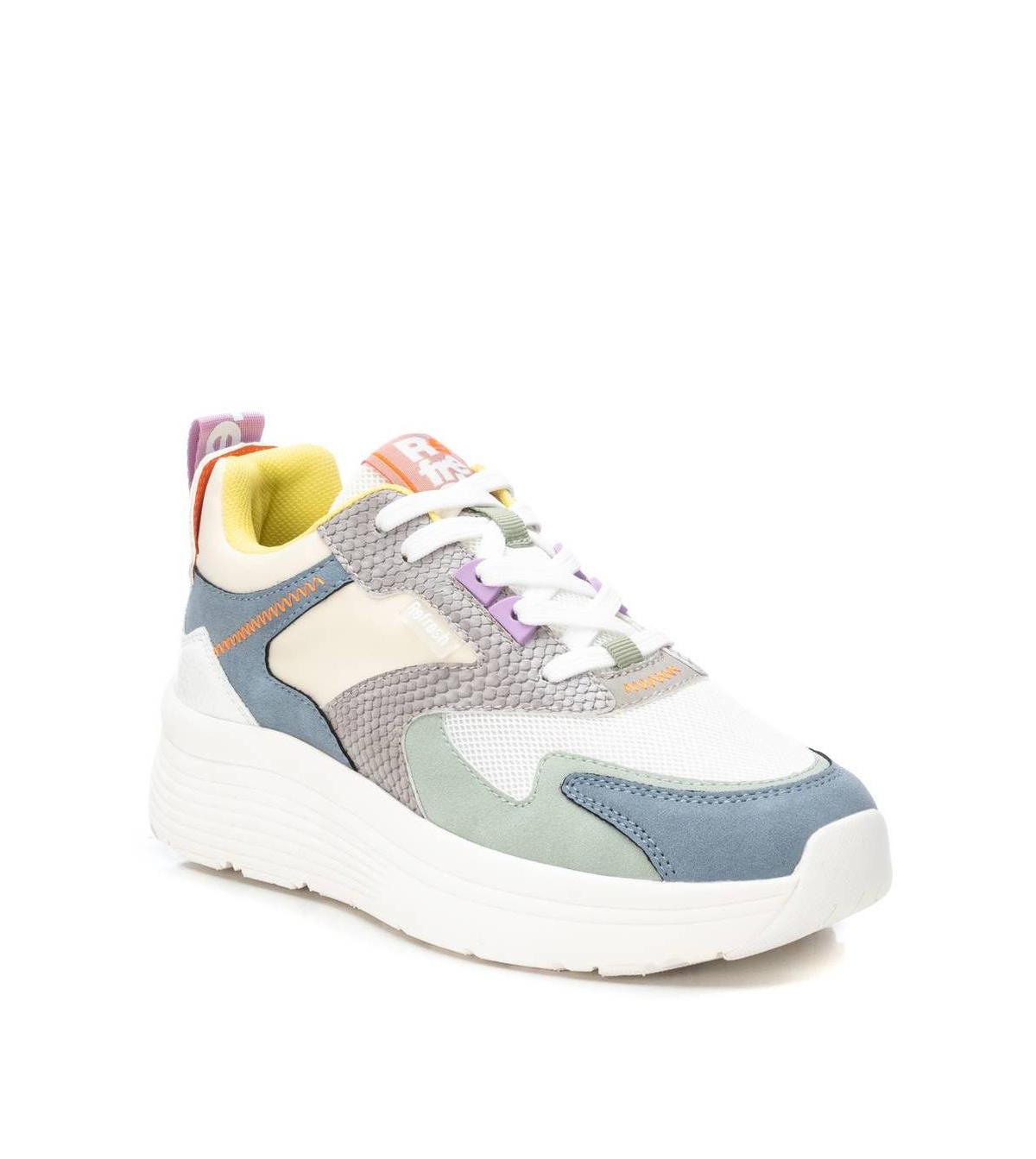 Xti Women's Platform Lace-Up Sneakers Refresh Collection - Jeans multicolor