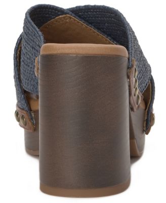 Women's Casyna Criss-Cross Wood Platform Sandals