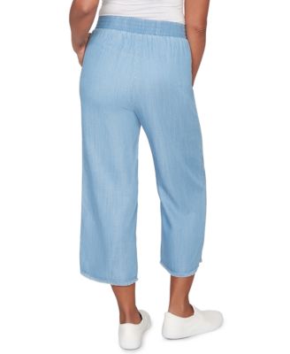 Petite Wide-Leg Ankle Pants