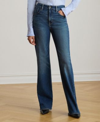 Petite High-Rise Straight Wide-Leg Jeans