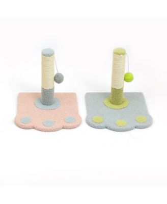 Paw Print Cat Scratching Post with Cat Tree, Suitable for Indoor Kittens and Adult Cats