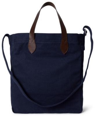 Men's Bear Canvas Shopper Tote Bag