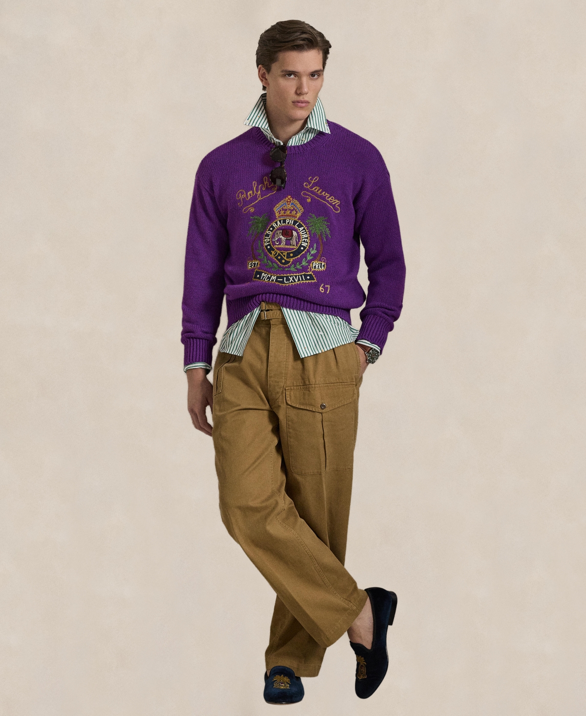 Polo Ralph Lauren Men's Crewneck Embroidered Knit Sweater