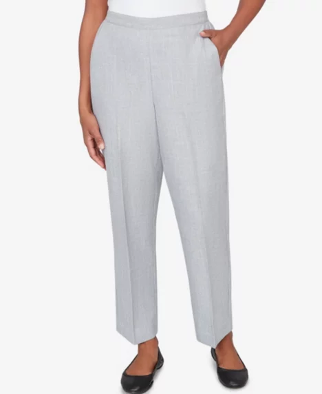 Petite Al Fresco Tailored Flat Front  Pants - Mother of Pearl