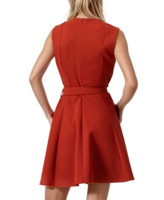 Women's A-Line Belted Dress