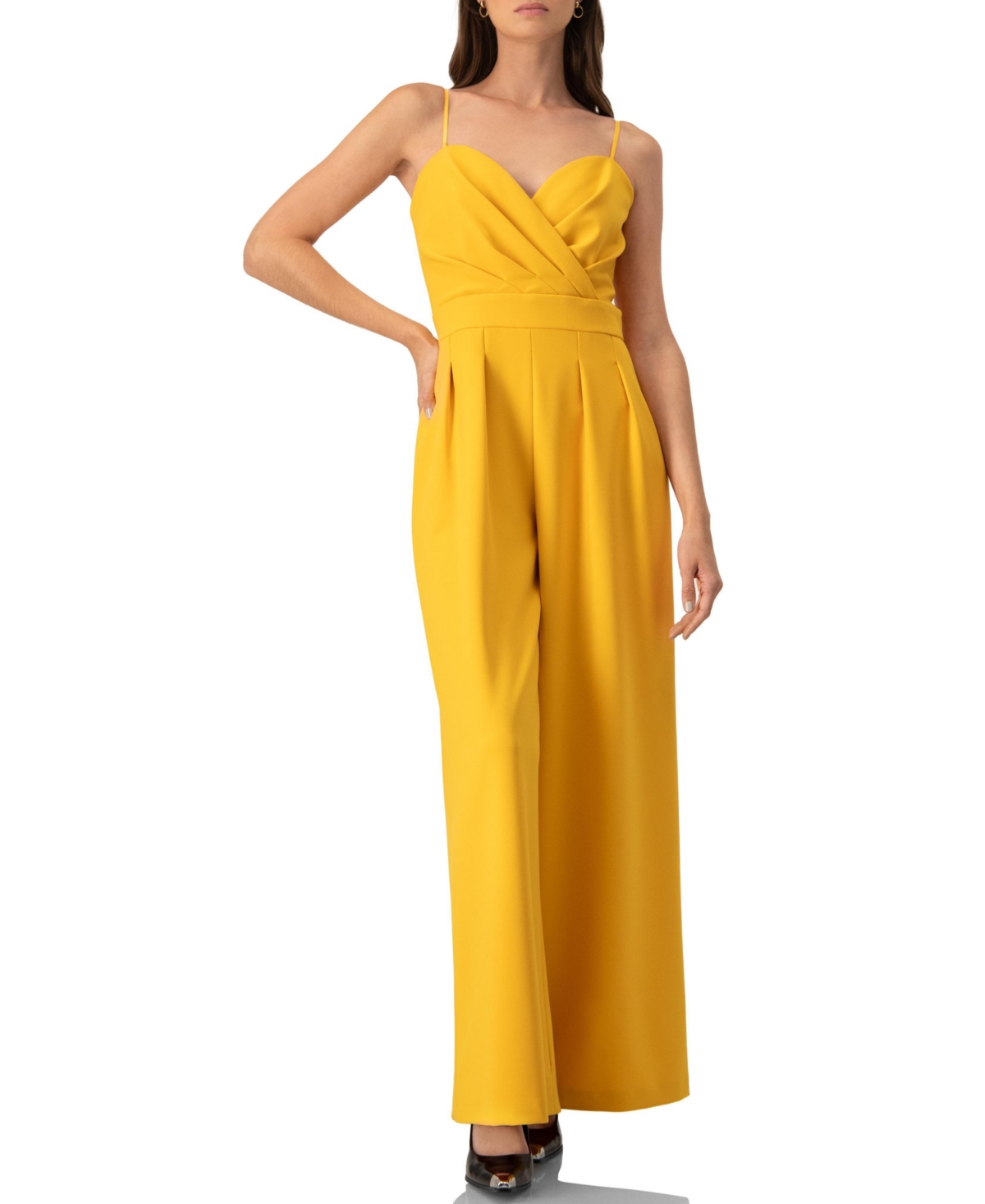 Ivonne Women's Wide-Leg Yellow Jumpsuit