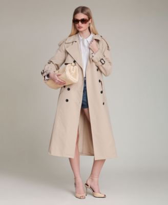Women's Double Breasted Maxi Trench Coat