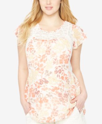 Motherhood Maternity - Maternity Floral-Print Blouse