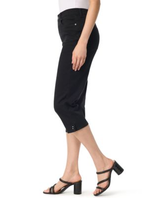 Women's Amanda Printed Slit Capri Jeans