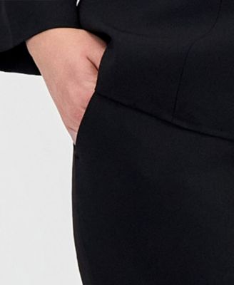 Plus Size Two-Button Waist-Inset 2 Piece Pantsuit