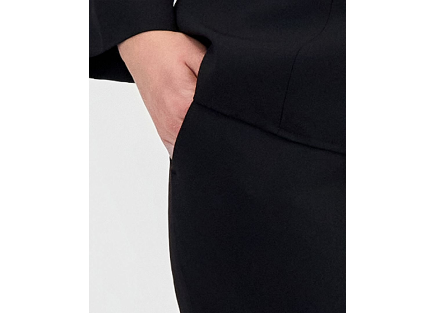 Plus Size Two-Button Waist-Inset 2 Piece Pantsuit