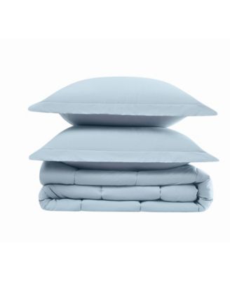 Solid Cotton Percale 2-Pc. Comforter Set, Twin/Twin XL