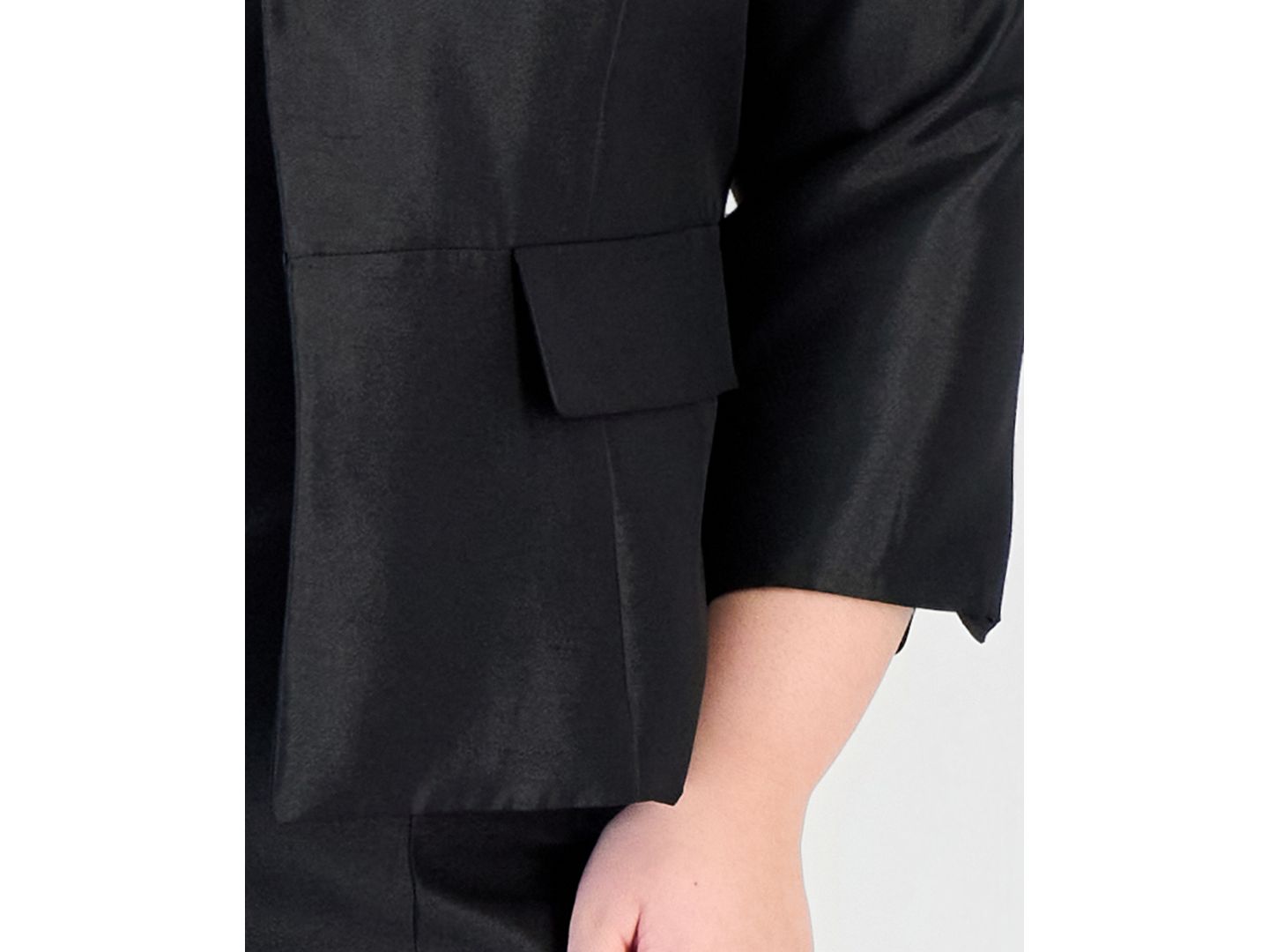 Женское платье Le Suit Plus Size Open-Front Jacket & Sleeveless Sheath, цвет: Чёрный — фото 8