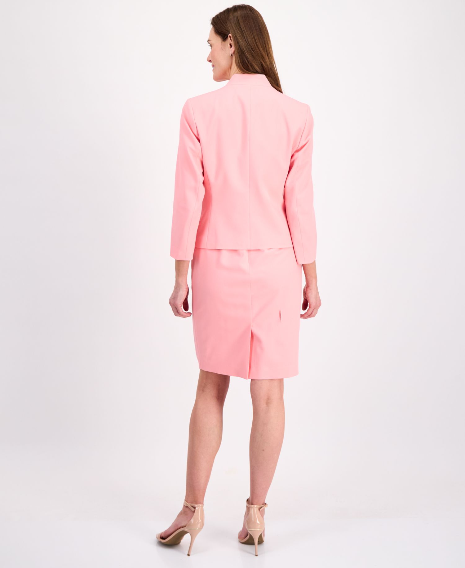 Women's Kiss-Front Cutout-Collar 2 Piece Dress Suit