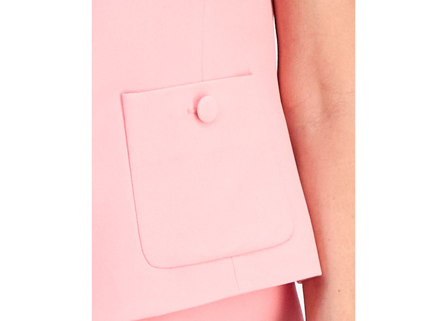 Women's Short-Sleeve Four-Button 2 Piece Skirt Suit