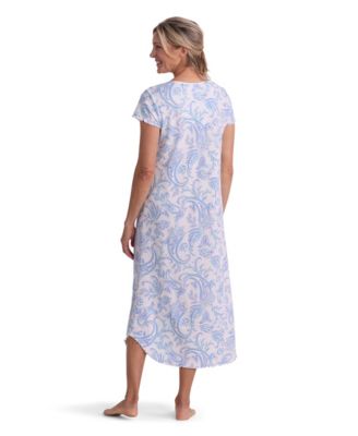 Women's Interlock Knit Printed Sleepwear Nightgown