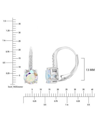 Aurora Borealis & Cubic Zirconia (2.96 ct. t.w.) Lever Back Earrings