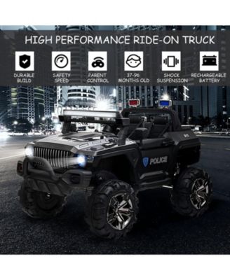 12V Kids Ride On Police Truck with Remote Control