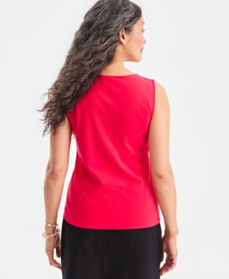 Women's Sweetheart-Neck Sleeveless Top