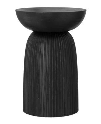 Boyd 13" Mango Wood Solid Line Accent Table