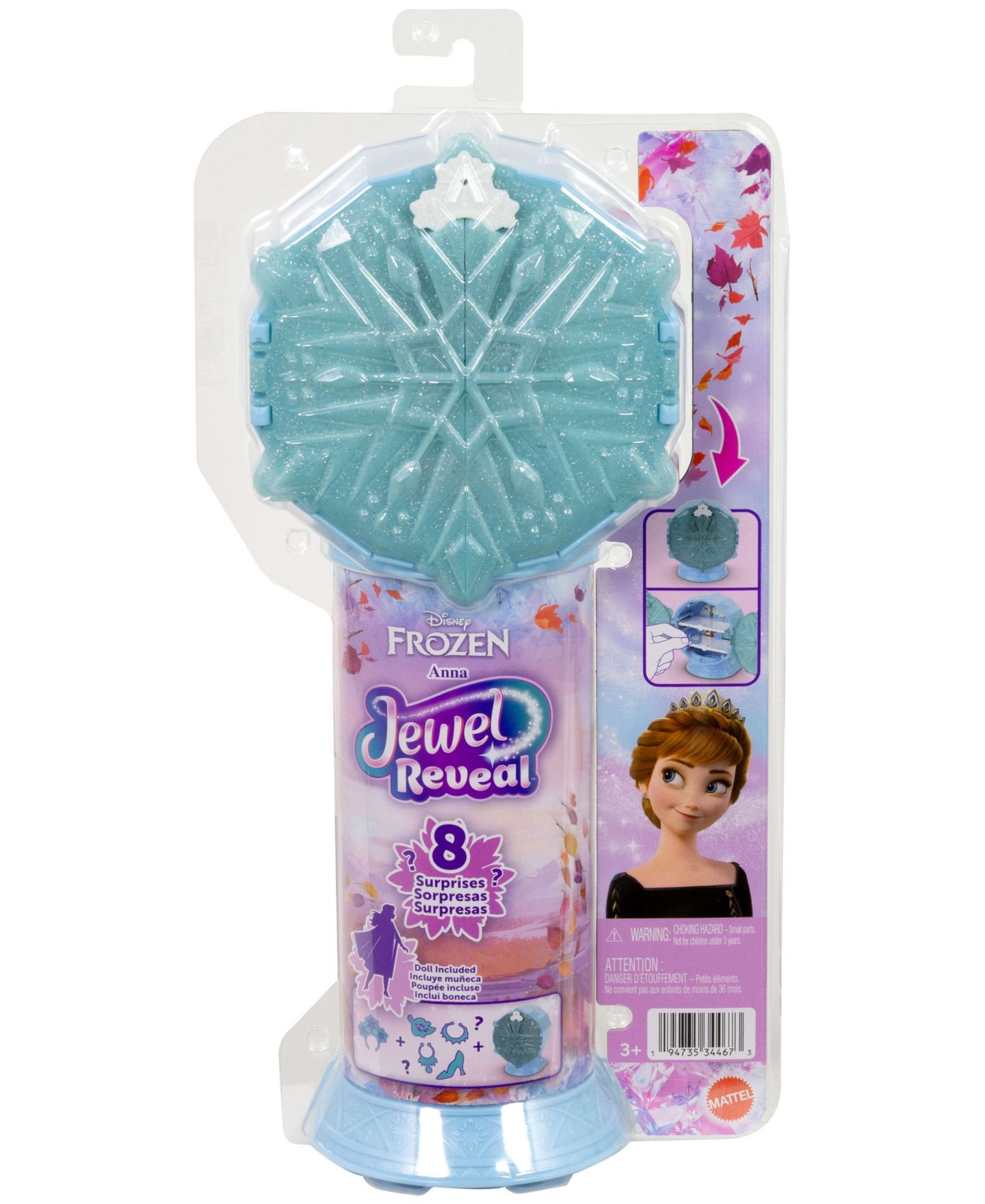 Детская кукла Disney Princess Disney Frozen Jewel Reveal Surprise Anna Fashion Doll — фото 6