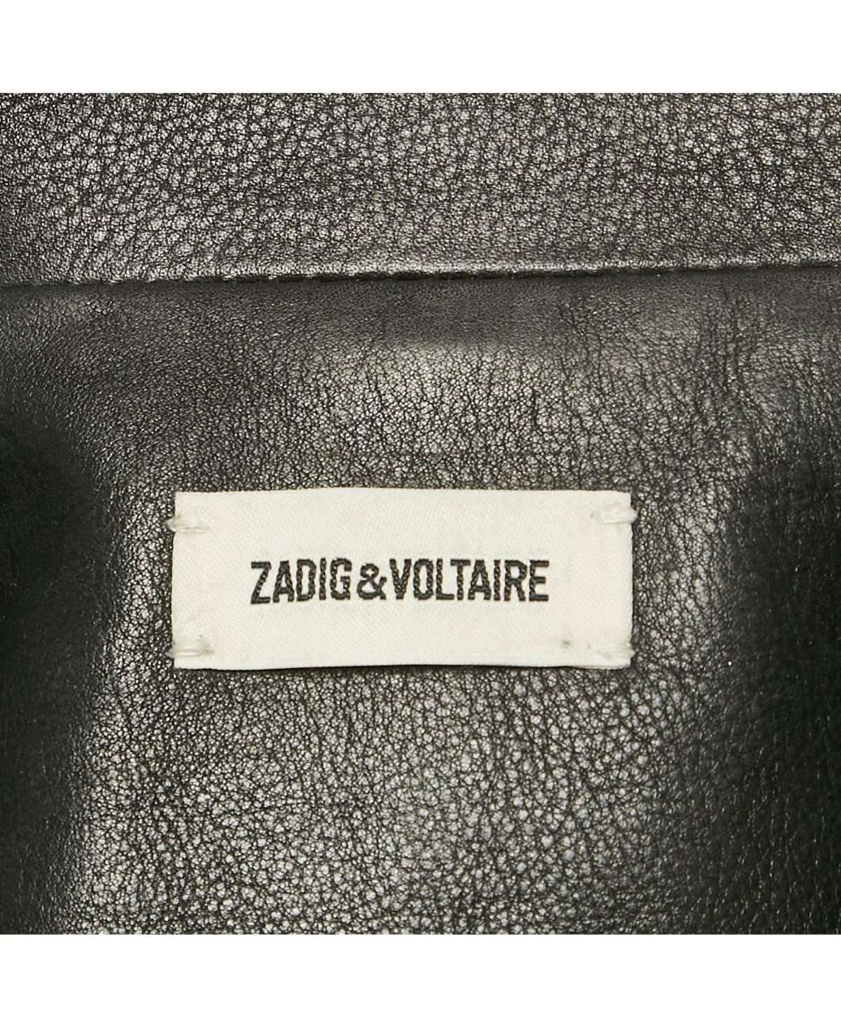 Pre-Owned Zadig & Voltaire Women's Black Studded Leather Kawai Biker Jacket