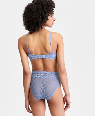 by Wacoal Women's Feeling Famous Balconette Contour Bra & Lace Kiss High-Leg Brief Underwear 