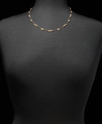 Crystal & Imitation Pearl Station Necklace, 16" + 3" extender