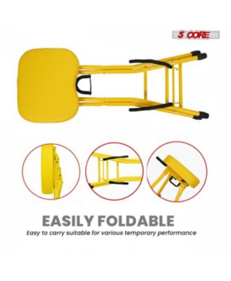 Guitar Stool 3.15" Padded Chair Foldable Heavy Duty Music Seat Built in Foot Rest Guitar Stand