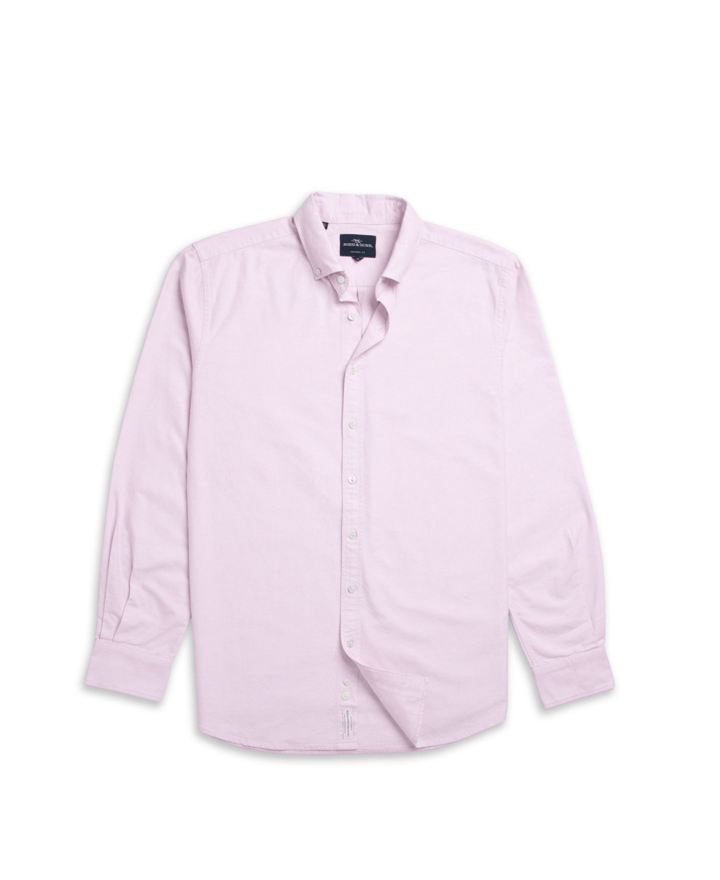 Мужская рубашка Rodd & Gunn Cambridge Long Sleeves Cotton, цвет: Пудровый — фото 4