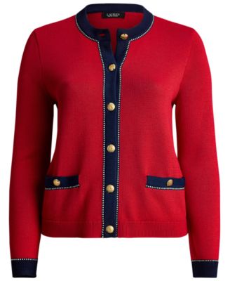 Plus Size Crewneck Cardigan