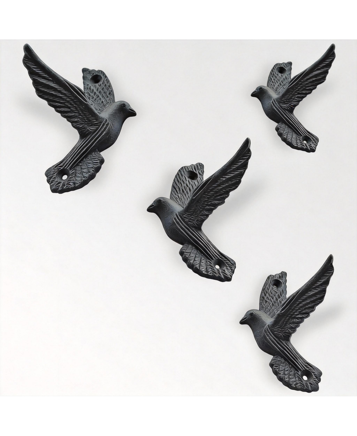 Yigii Rustic Cast Iron Pigeon Coat Hooks - 5 Pack
