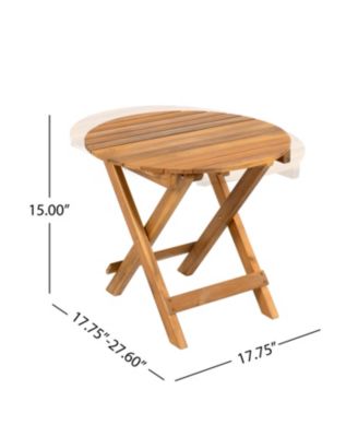 2 Piece Outdoor Acacia Wood Conversation Set with Armchairs Cushions Foldable Teak Finish Side Table for Patio Backyard