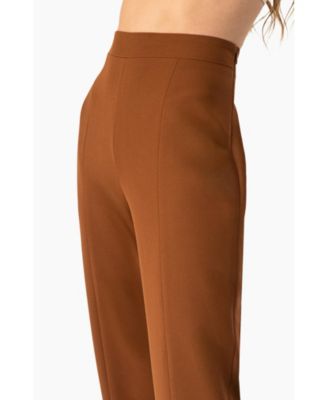 Women's Straight-Leg Trousers with Leg Slits
