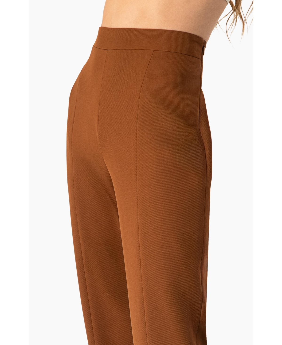 Ivonne Women's Straight-Leg Trousers with Leg Slits