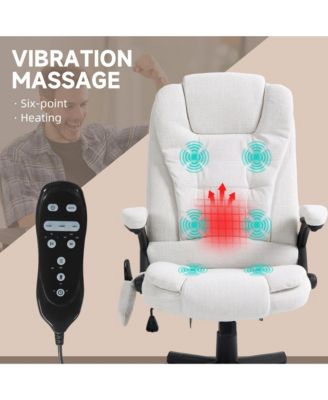 6 Point Vibrating Massage Office Chair with Heat High Back Reclining Executive Chair