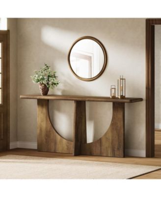 Console Table for Entryway, 71-Inch Farmhouse Entryway Table with Sturdy Geometric Frame, Extra Long Sofa Console Behind The Couch