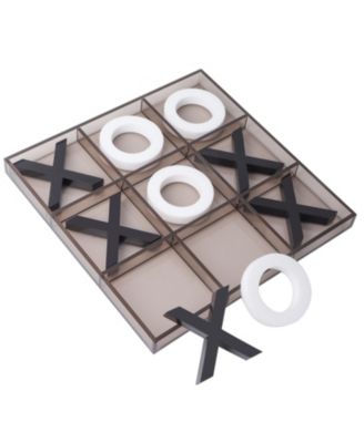 12" Giant Acrylic Tic Tac Toe Game Set, Classic Family Travel Board Game for Kids and Adults