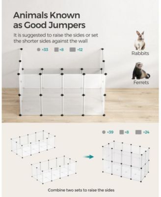 Cat Litter Box Enclosure with Removable Divider, Modular PP Panels, Easy Assembly, 56.3" L