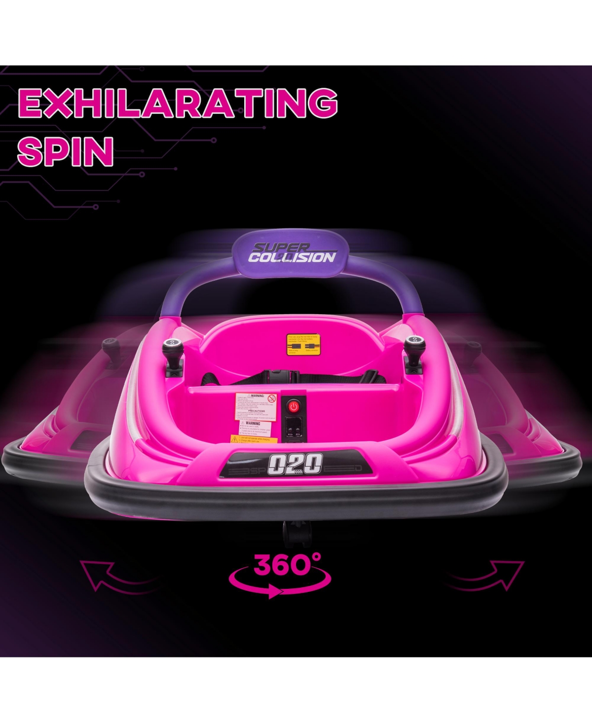 Hongge 12V Kids Electric Bumper Car with 360 Degree Spin